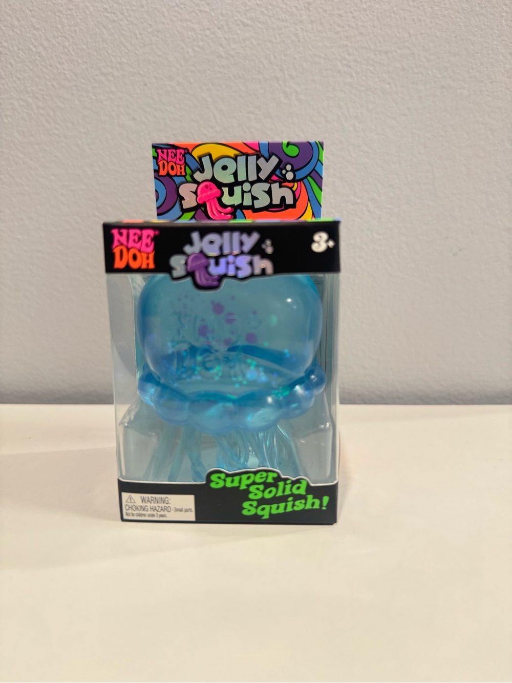 Jolly Squish Blue Jelly Octopus Super Solid Squish Toy